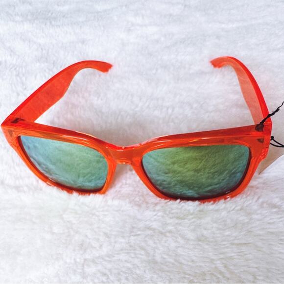 Cerise Bright Orange Mirrored Sunglasses - Picture 8 of 15